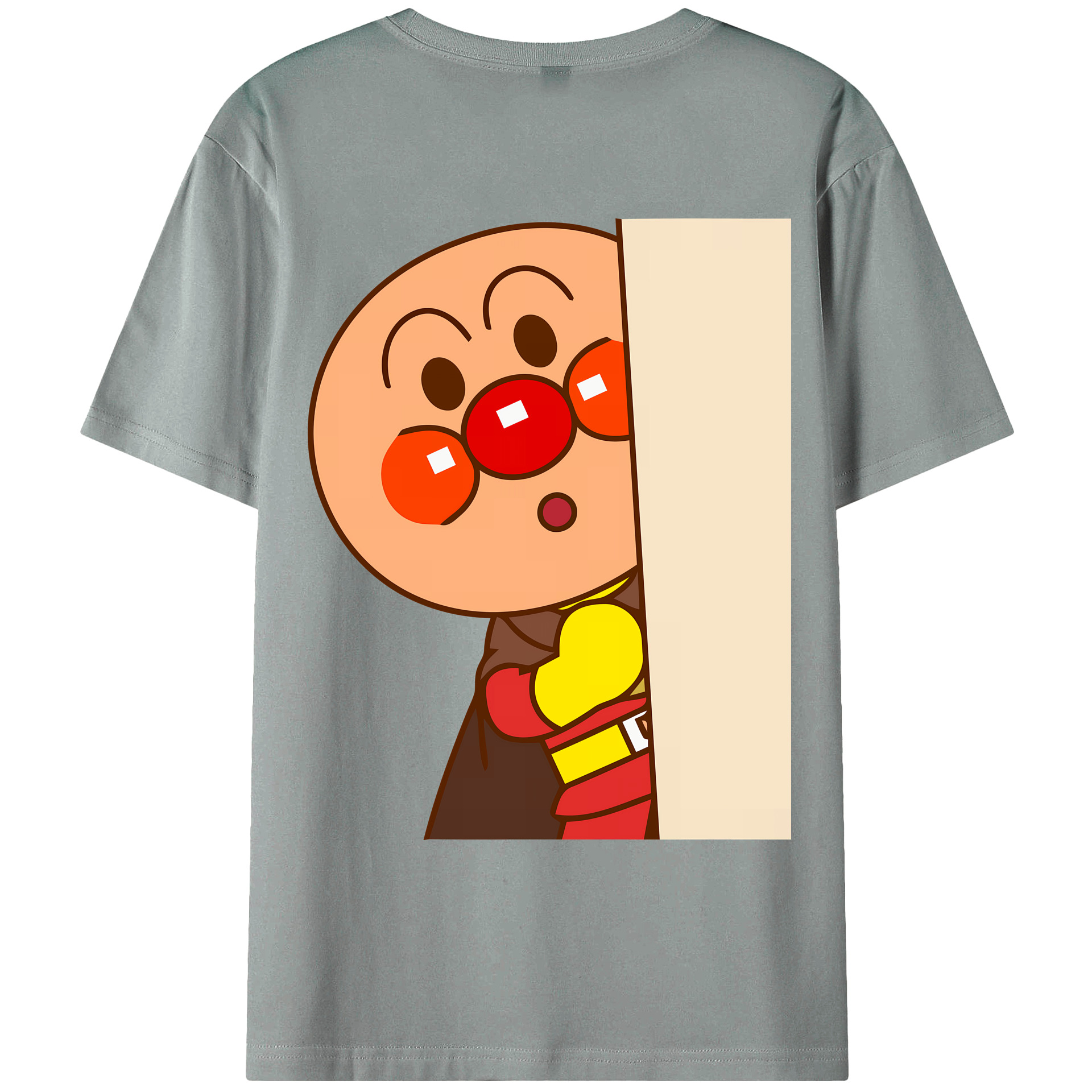 （画像用） アンパンマン Anpanman 綿100％ メンズ半袖Tシャツ（バックプリント） 通気性